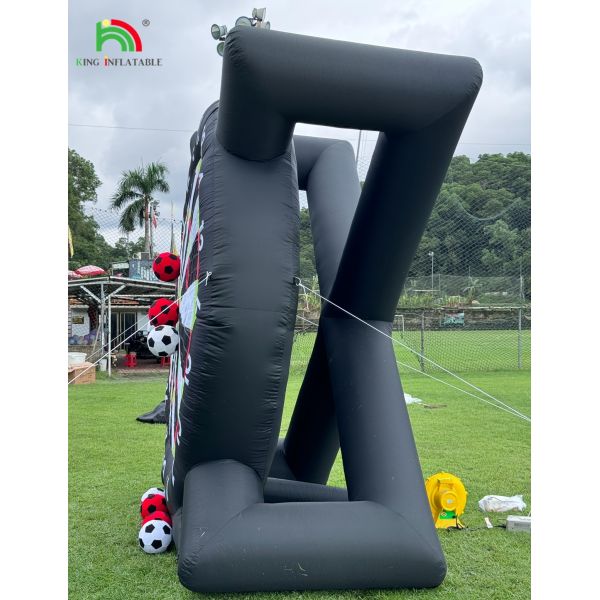 Outdoor Inflatable Soccer Darts Board With 8pcs Soccer Ball 370W Blower Support Frame For Kick Dartboard Sport Game