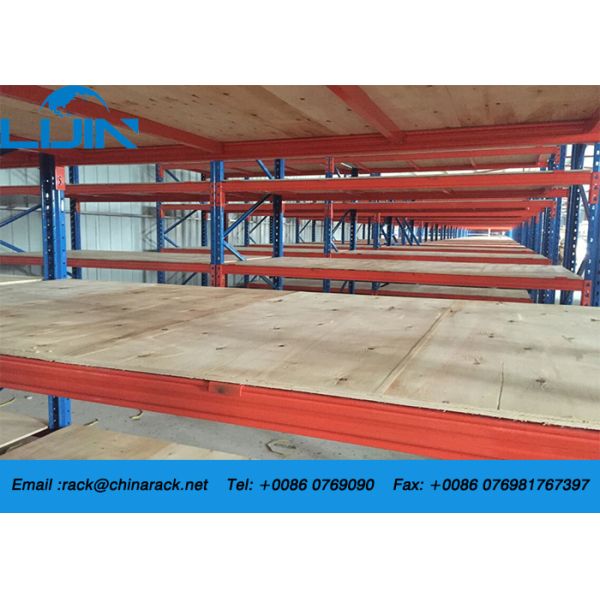 Corrosion Protection Steel Rack Storage , Metal Pallet Racks With Plywood Board