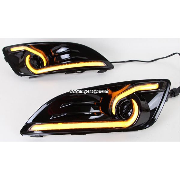 Ford Fiesta DRL LED daylight driving Lights guide turn signal for cars