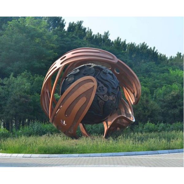 Handmade Lawn Outdoor Bronze Sculpture , Cast Bronze Garden Sculpture