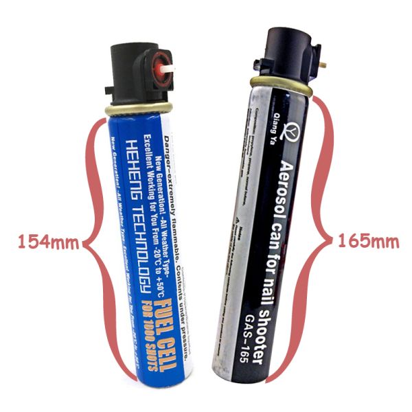 Customized Propane and Butane Fuel Cell Bottle for Cordless Nail Gun 31.5 x 165mm
