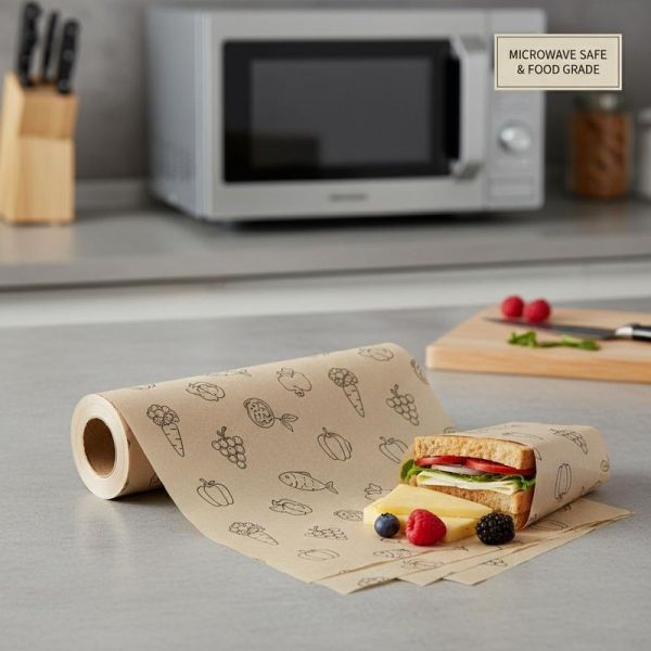 Custom OEM Microwave Safe Food Grade Wrapping Paper for Food Storage and Preservation