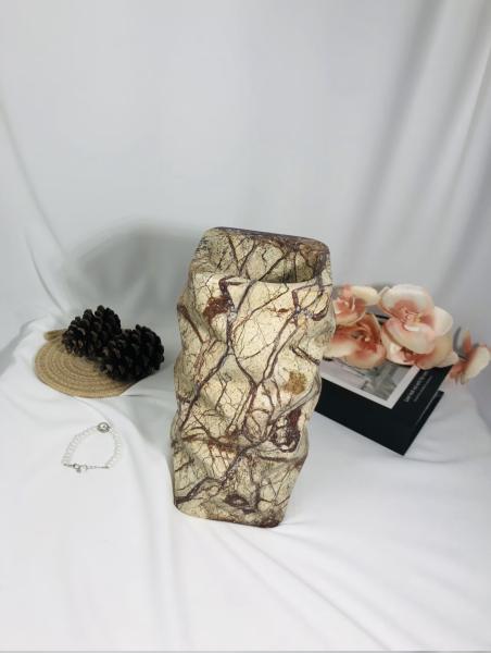 Durable Stone Flower Vase Elegant Stain Resistant For Living Room