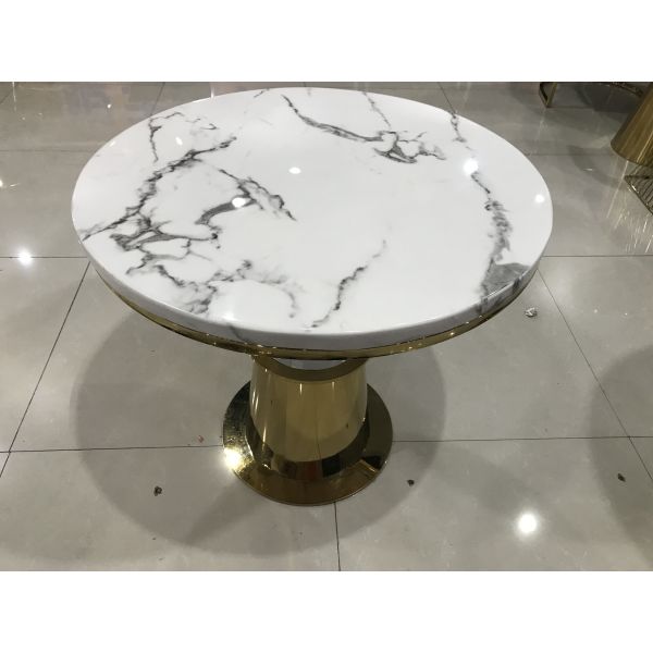 Low Key Luxury 80cm 74cm Wrought Iron Marble Coffee Table