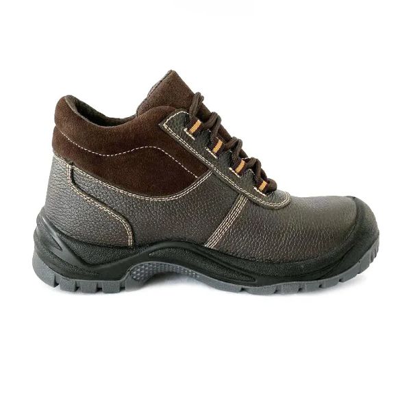 Black Steel Toe Work Safety Shoes Unisex Leather Steel Toe Shoes ESD