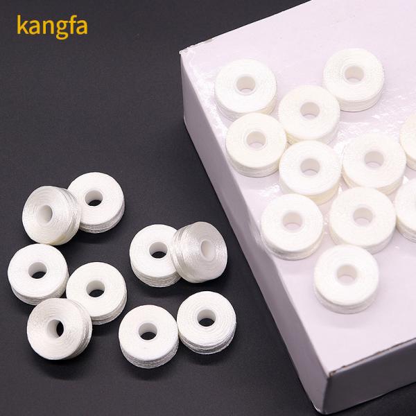 75d/2 Dyed Polyester Embroidery Thread Pre Wound Plastic Side Bobbins for Embroidery