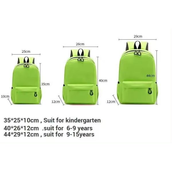 OEM/ODM Customized Logo Waterproof School Bags Girls Bookbags for Backpack 3 Sizes