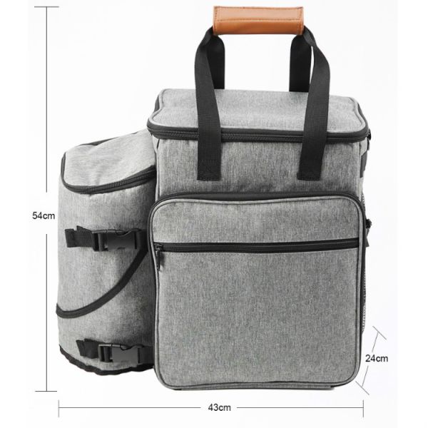 54cm 24cm Portable Dog Food Carrier Tote Adjustable Strap