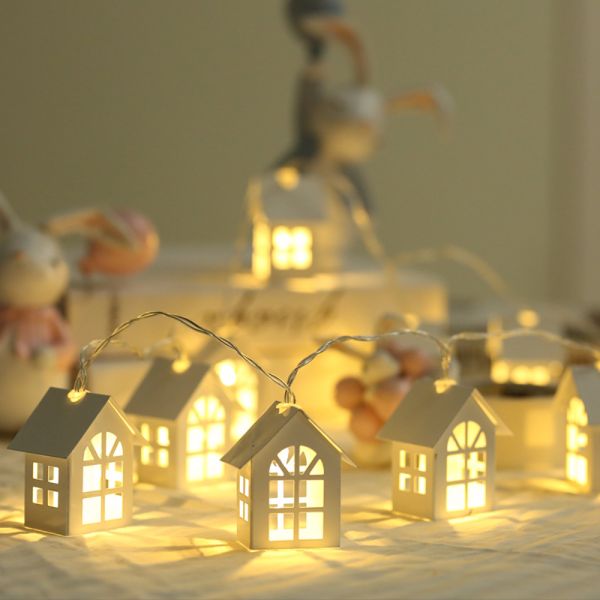 Christmas String Lights 10 LED Fairy Lights Battery Operated Waterproof Hanging Novelty String Lights for Indoor Christmas Party
