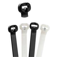 50 livres de solides solubles Barb Nylon Cable Tie Wrap 4.8x361mm de liens en plastique noirs 94V-2 de fermeture éclair