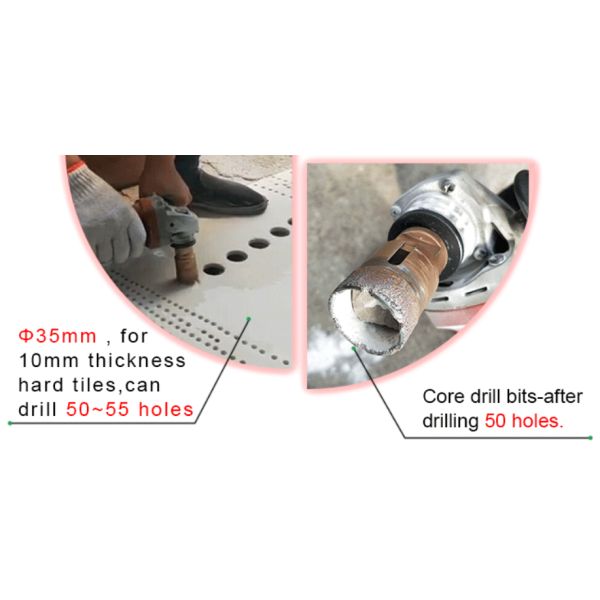 Хороший вакуум сметливости паял сверло-коронки диаманта M14 35mm сухие