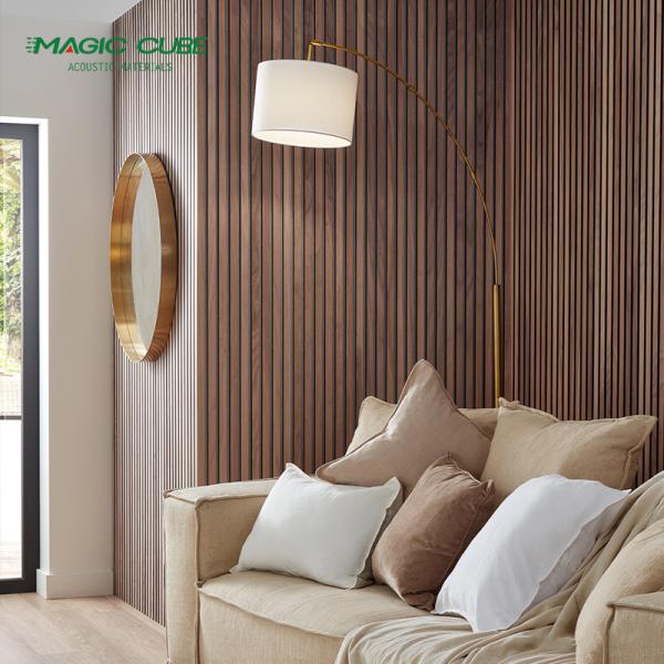 Easy Cleaning Decoration Wood Veneer Wood Slat Wall Panel For Conference Room