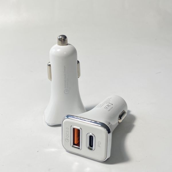 36W Quick Charge 3.0 Car Charger ETL Dual USB C Adapter