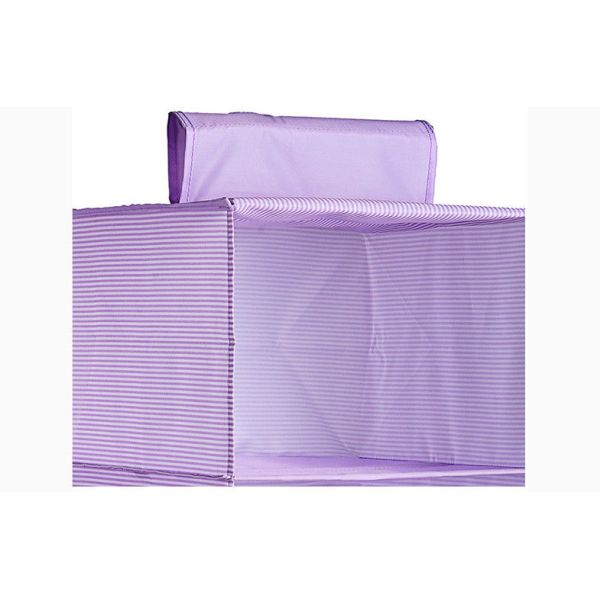 Purple Luggage Organizer Bags , Four Lattice Hanging Travel Toiletry Bag