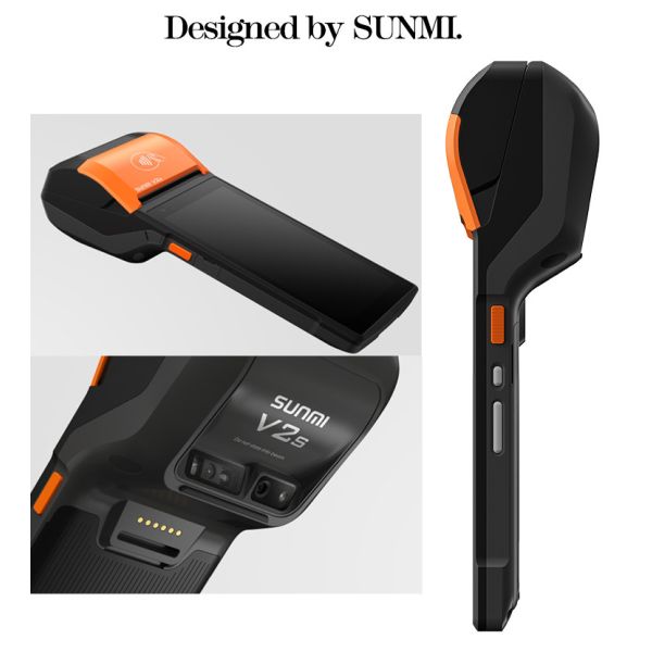 Sunmi V2S 4G NFC портативный POS-машина настраивается с задней камерой 8.0MP