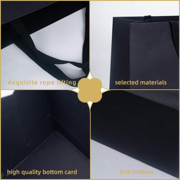 Bolsas de presente de papel Euro de luxo personalizadas com logotipo gravado em cartão de marfim