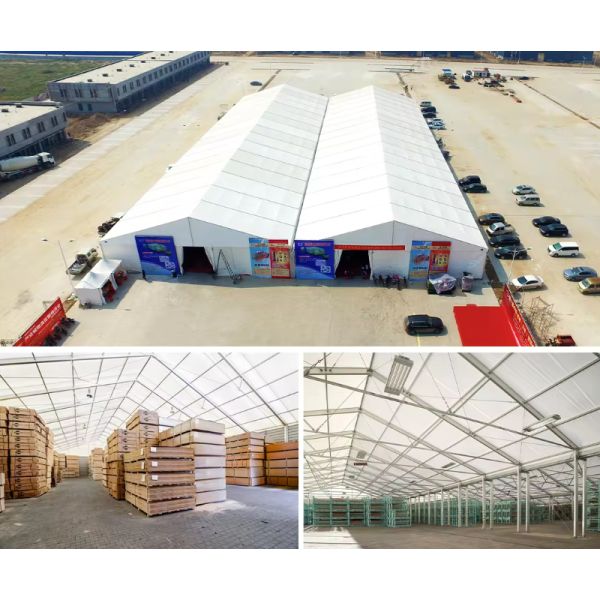 Aluminium Frame White Fire Retardant Industrial Storage Warehouse Tent Canopy Tent