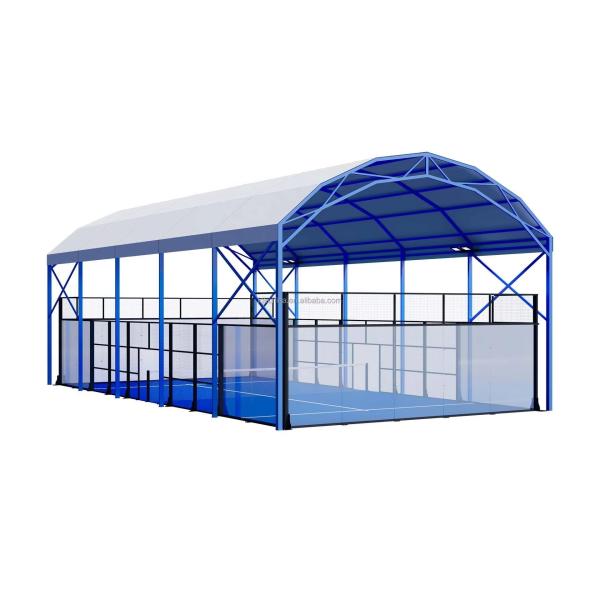 Auvent de court de tennis de padel extérieur imperméable, couverture de toit de court de sport de padel, court de tennis de padel