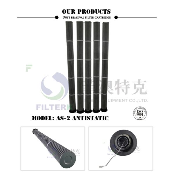 2 метра плиссировали цедильные мешки, цедильные мешки цемента БХА анти- статические промышленные