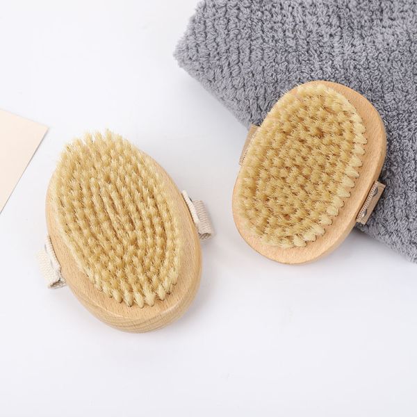 Сухой Exfoliating ливень силикона задний бамбуковый чистит деревянное щеткой