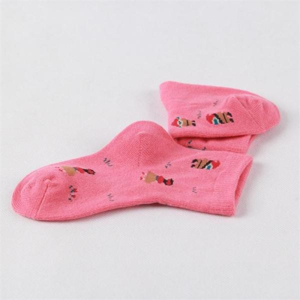 Top quality christmas santa claus design thick cotton terry factory dress socks for baby