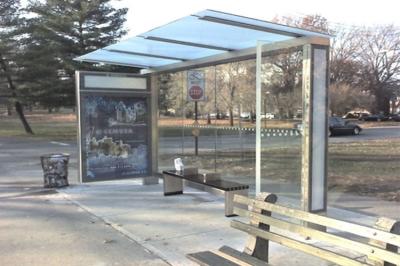 Heat Resistant Stainless Steel Bus Stop / Passenger Waiting Shelter Aesthetic Appeal