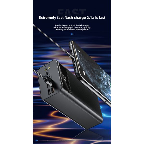 Fast Digital Display Li-Polymer Battery Bank Power Charger 2 in 1 Quick Charger Power Bank 50000mAh Portable Phone Charger