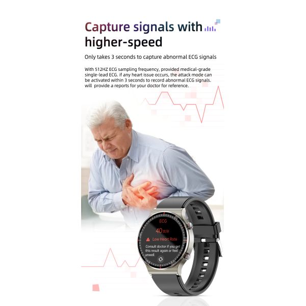 Экран касания дозора ЭКГ медицинской ранга дам умный полный 1,3 дюйма ОДМ