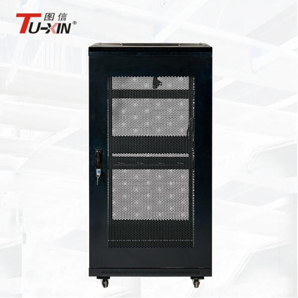 Floor Standing Computer Server Rack 19 Inch 22U Self Temperature Regulated