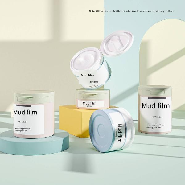Cosmetic packaging frosted flip top cream jar 50-150g with spoon packaging bottle