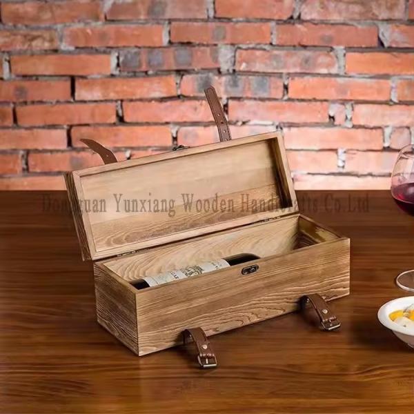Recyclable Wine Bottle Box Environmental Protection Wooden Gift Wine Carrier Box