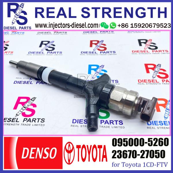 Injetor de combustível comum 095000-5260 do trilho 095000-5261 095000-5262 23670-27050 2367027050 para Toyota Corolla 1CD-FTV