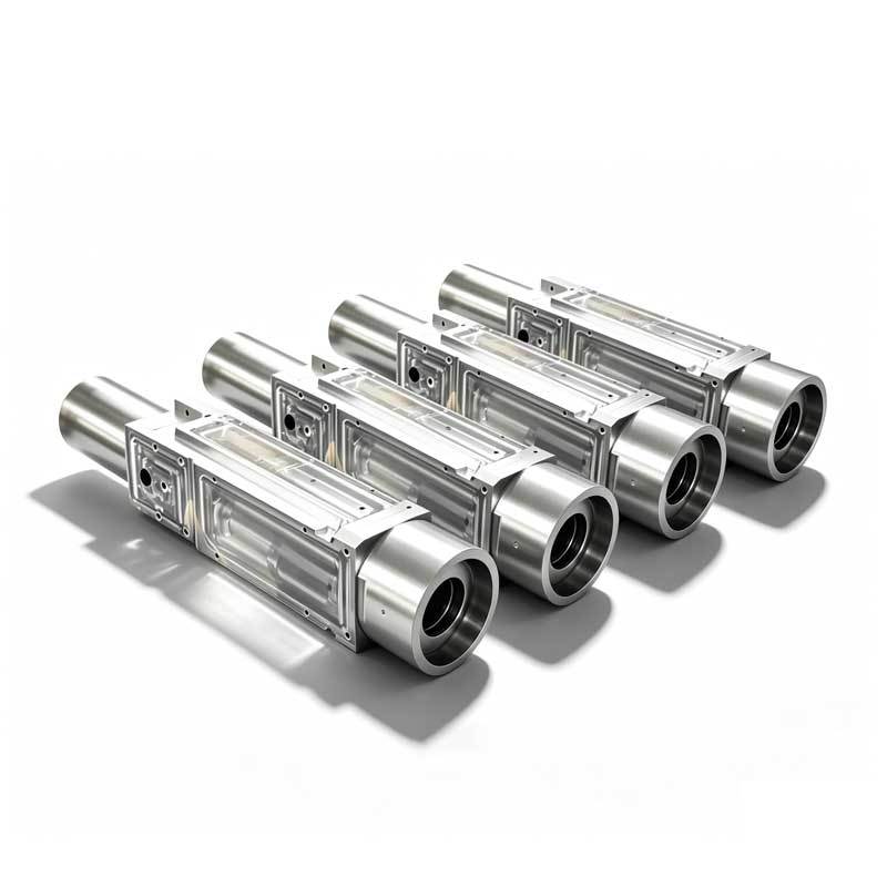 Complex Cavity Robot Structural Parts 5 Axis CNC Milling Long Mechanical Housing