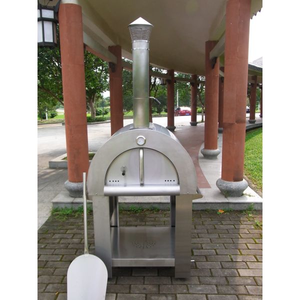 830mm 720mm Stainless Steel  Fired Pizza Oven With Trolley