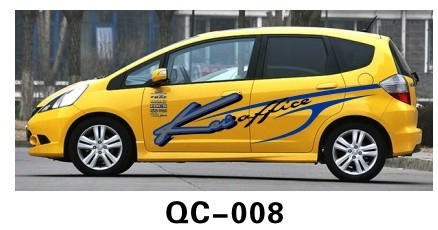 UV offset printing PVC Waterproof Car Body Sticker QC-008A 
