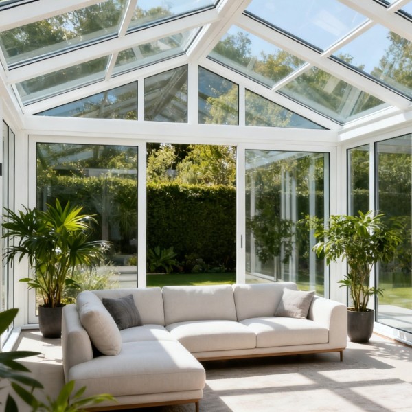 Wind Resistant Aluminum Sunroom Powder Coated Aluminium Alloy Sun Porch Customized