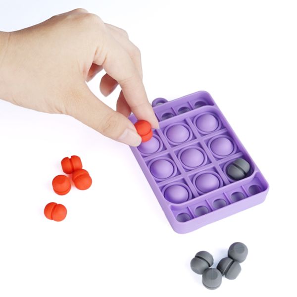 Hot sales Silicone Tic-Tac-Toe Baby Toys Children'S Training Educational Playing Toy Household Silicone Durable Rubber Game Set