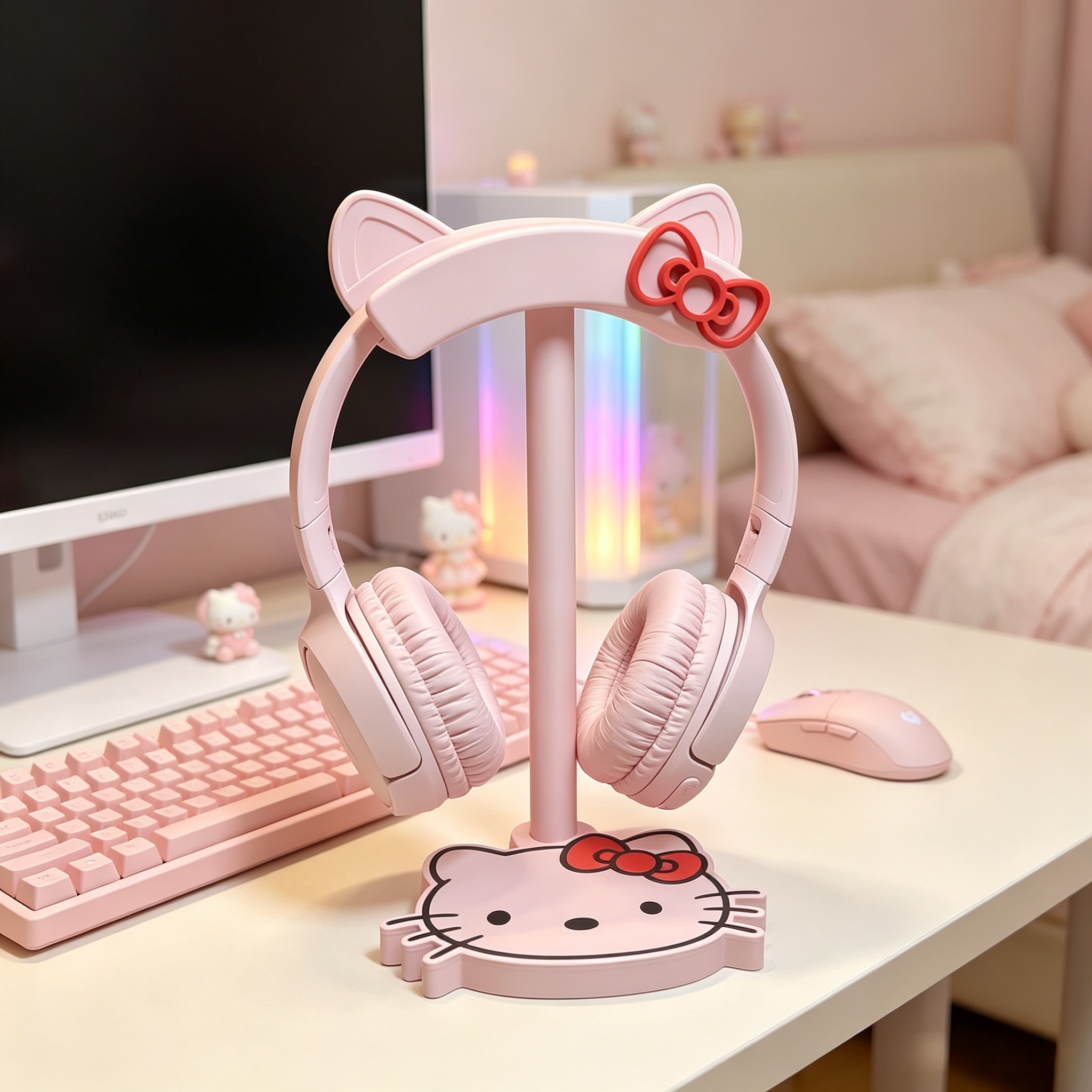 Decorated Cartoon Household Items To 3d Print Kitty Base Headphone Display Rack