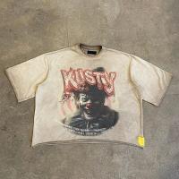 T-shirt découpé sur mesure en sublimation T-shirt découpé sur mesure T-shirt surdimensionné Impression numérique