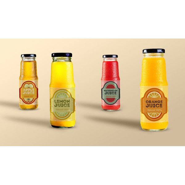 Personalized Waterproof Transparent Bottle Sticker Labels for Beverage Juice Bottle