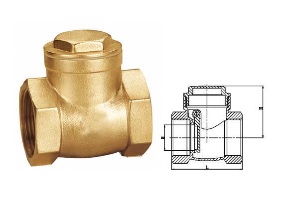 BRASS CHECK VALVE Water Supply Drainage System Forged Steel Valves , Brass Check Valve