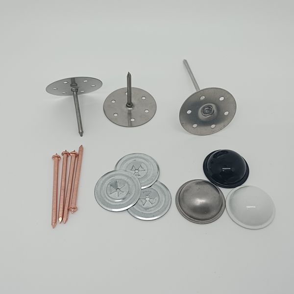 Round Perforated Base Steel Marine Adhesive Insulation Pin 62.5mm Length