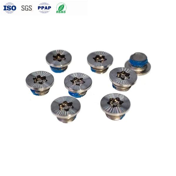 CD Pattern Miniature Screws Stainless Steel Plum Anti-Demolition Slot Nylok Small Screws