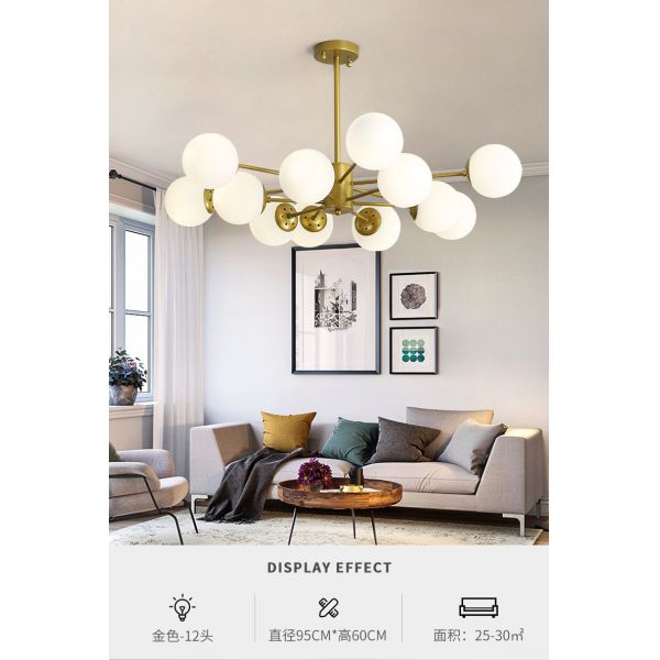 Nordic Magic Bean Pendant Lights Glass Ball Light Lamp for Bedroom contemporary chandelier(WH-MI-424)