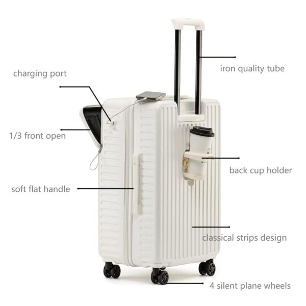 40-45L вместимость Hardside Carry On Spinner чемодан авиакомпания утверждена