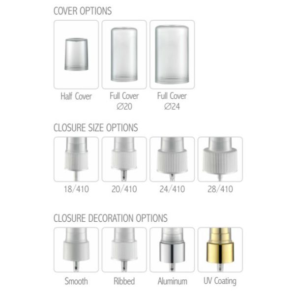 JL-MS101 Metalized Fine Mist Sprayer 18/410 20/410 24/410 18/410 Sliver Glold UV Coating Plated Colour