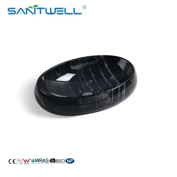 Wholesale Top Quality Chao Zhou Class Style Wash Basin Sink Oval Shape Sanitary Wares Bathroom