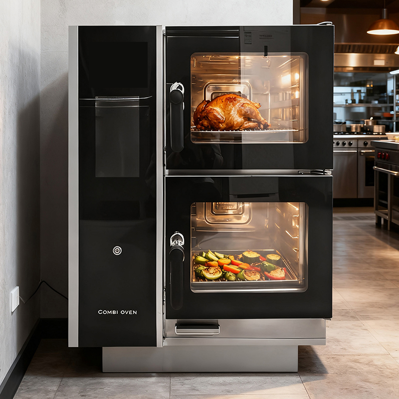 Commercial Combi Oven with Steam & Convection Cooking, Energy Star Certified, Stainless Steel Construction for Professional Kitchens