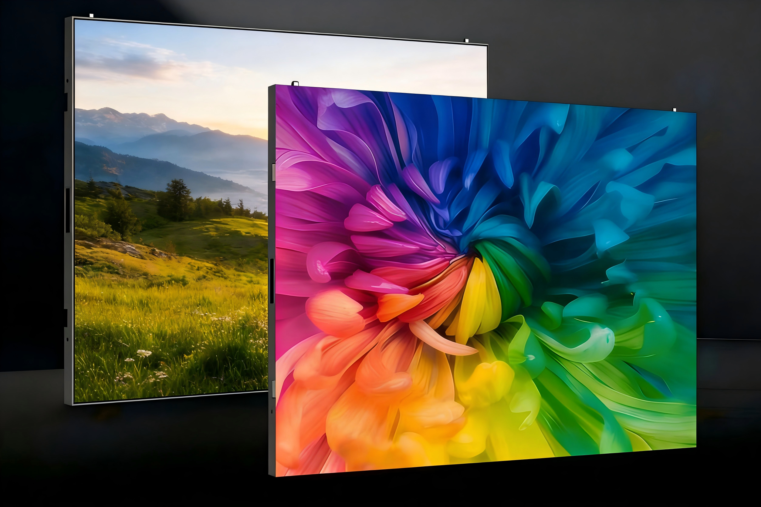 Indoor P1.95 Ultra-Thin LED Advertising Display Full Color Double sided LED display