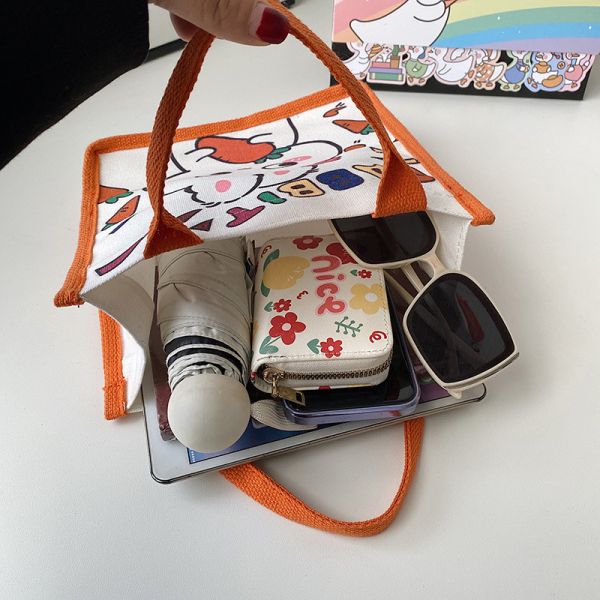 Winnie The Pooh Rubber Stamp Shopping Bag Kiki Titi Cartoon Shoulder Canvas Ladies